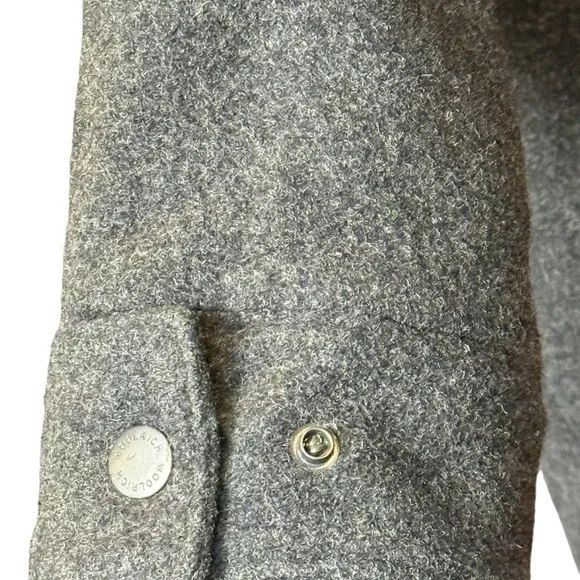 Woolrich Gray 80% Wool Quilted Utility Coat Medium - Picture 12 of 17